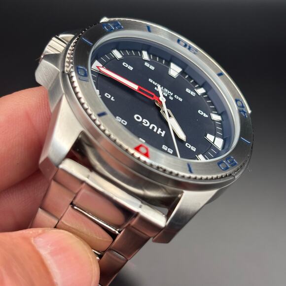 HUGO Mens 1530224 Stainless Steel Blue Dial Street Diver Style Quartz Watch 50m - Picture 7 of 17